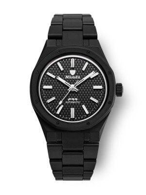 Product detail of Nivada Grenchen F77 Black Ceramic Braided