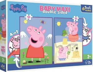 Product detail of Trefl Puzzle Baby maxi Prasátko Peppa Dobrý den 2x10 dílků - oboustranné