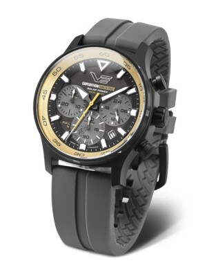 Product detail of Vostok Europe Expedition South Pole Solar Power Chronograph VR42-592C763S - Šedý silikonový řemínek