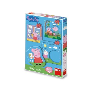 Product detail of Puzzle Sada Peppa Pig Rodina 3-5 dílků - Dino Park