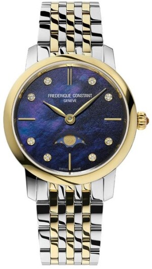 Product detail of Frederique Constant Slimline Ladies Moonphase Quartz FC-206MPND1S3B