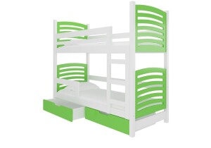 Product detail of ArtAdrk Dětská patrová postel OSUNA Barva: bílá / zelená