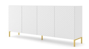Product detail of ARTBm Komoda SURF 200 | 4D Provedení: Bílý mat / zlaté nohy
