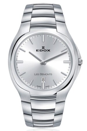 Product detail of EDOX Les Bémonts Ultra Slim Date Quartz 56003-3-AIN