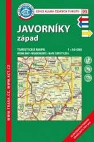 Product detail of KČT 95 Javorníky západ 1:50 000/turistická mapa