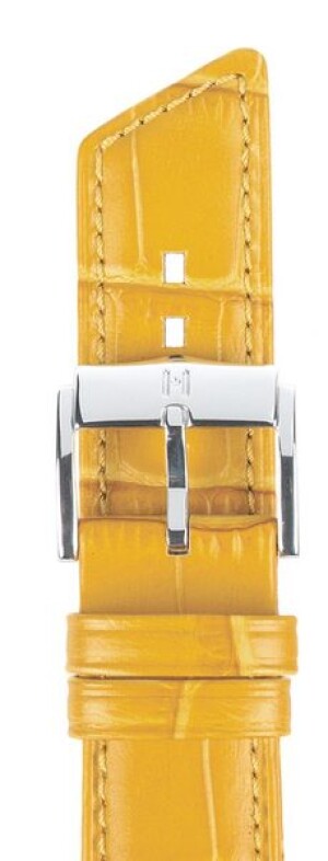 Product detail of Řemínek Hirsch Princess - okrový - 20 mm - M – Střední délka - 18 mm - Stříbrná