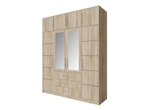 Product detail of ArtStol Šatní skříň BALI D4 s nástavcem | dub sonoma 196 cm