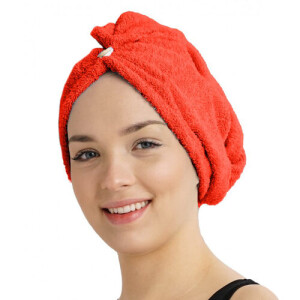 Product detail of Rychleschnoucí froté turban na vlasy červená