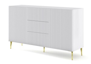 Product detail of ARTBm Komoda RAVENNA B 2D3S 150 | bílá matná Provedení: Bílá matná / zlaté nohy