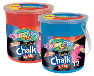 Product detail of Colorino křídy chodníkové JUMBO, Ø 2,2 cm, kyblík s uchem, 6 barev