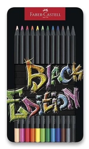 Product detail of Faber - Castel Black Edition Pastelky v plechové krabičce 12 ks