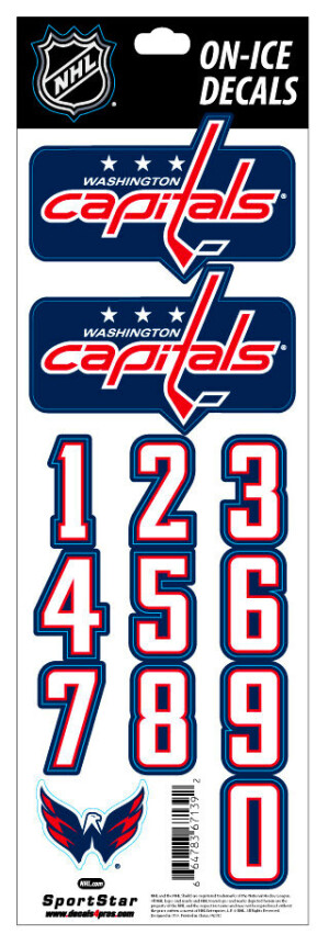 Product detail of Čísla na helmu Sportstape  ALL IN ONE HELMET DECALS - WASHINGTON CAPITALS - DARK HELMET