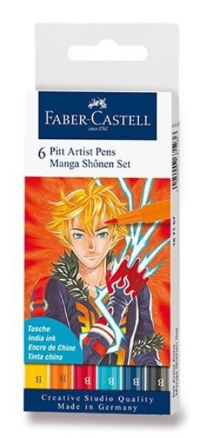 Product detail of Faber - Castell Popisovač Pitt Artist Pen Manga Shonen 2 6 ks