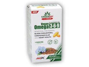 Product detail of Amix GreenDay ProVEGAN Omega 3-6-9 Flaxseed 1000 60 kapslí