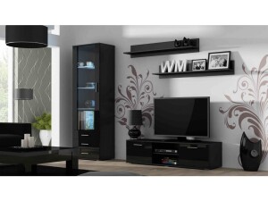 Product detail of Artcam Obývací stěna SOHO 7 Barva: Černá/černý lesk