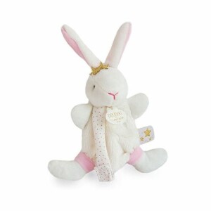 Product detail of Doudou Dárková sada - Hračka s úchytem na dudlík králíček 15 cm