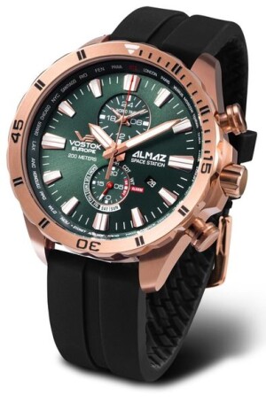 Product detail of Vostok Europe Almaz Multifunctional Line YM8J-320B656S - Černý silikonový řemínek