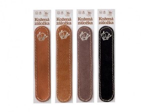 Product detail of Kožená záložka do knihy Býk - kůže medová semiš, zlatá ražba