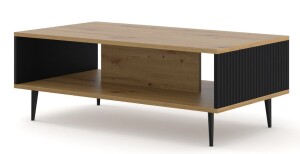 Product detail of ARTBm Konferenční stolek RAVENNA B 90 | dub artisan / černá matná Provedení: Dub artisan / černá matná / černé nohy
