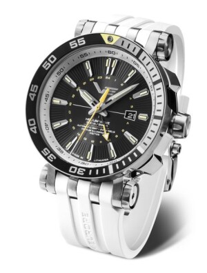 Product detail of Vostok Europe Energia Rocket Automatic GMT NH34-575A718 - Bílý silikonový řemínek