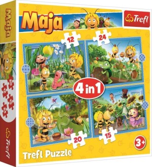 Product detail of Trefl Puzzle Včelka Mája - Dobrodružství 4v1 (12,15,20,24 dílků)