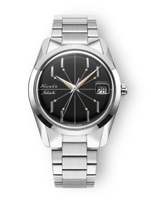 Product detail of Nivada Grenchen Antarctic Spider Black 35 mm - Bracelet Flat Link