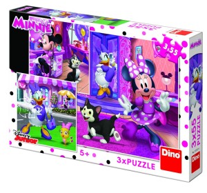 Product detail of Minnie - Den s Minnie: puzzle 3x55 dílk - Dino Park