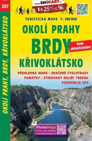 Product detail of SC 207 Okolí Prahy, Brdy, Křivoklátsko 1:100 000