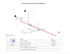 Product detail of Náhradní díl Thule  52586 VeloCompact 4th Bike Adapter