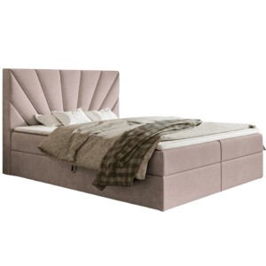 Product detail of Elvisia Manželská postel EMMA Boxspring 6 | béžová/Jasmine 22 160 x 200 cm Provedení: Postel s topperem