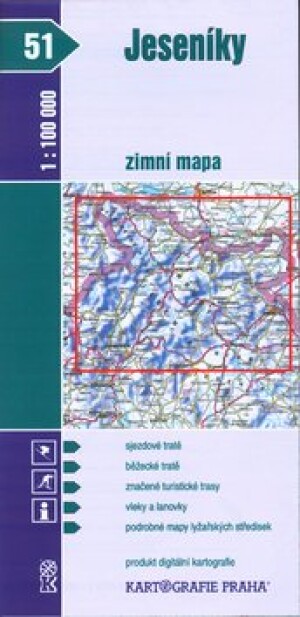 Product detail of 1:100T (51)-Jeseníky-zimní mapa (turistická mapa) - kolektiv autorů
