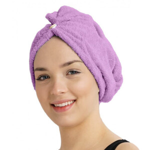 Product detail of Rychleschnoucí froté turban na vlasy fialová lila