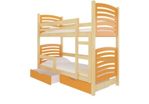 Product detail of ArtAdrk Dětská patrová postel OSUNA Barva: borovice / oranžová