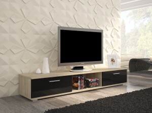 Product detail of ArtAdrk TV stolek SELLA Barva: dub sonoma / černý lesk