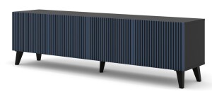 Product detail of ARTBm TV stolek RAVENNA F 4D 200 | černá matná / modrá Provedení: Černý mat / modrá / černé plastové nohy