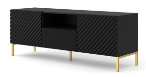 Product detail of ARTBm Tv stolek SURF 150 | 2D1S Provedení: Černý mat / zlaté nohy