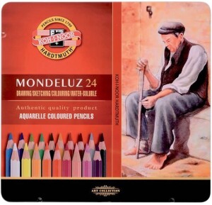 Product detail of Koh-i-noor pastelky MONDELUZ akvarelové, souprava 24 ks v plechové krabičce