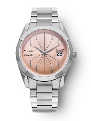 Product detail of Nivada Grenchen Antarctic Salmon Spider - Bracelet Flat Link