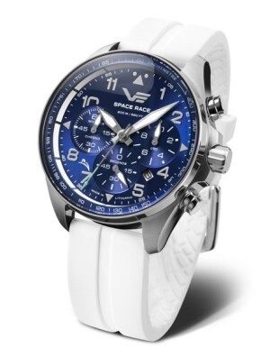Product detail of Vostok Europe Space Race Chrono Line 6S20-325A742S - Bílý silikonový řemínek
