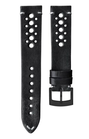 Product detail of Kožený řemínek Biatec | Černý Racing - 20 mm - Černá