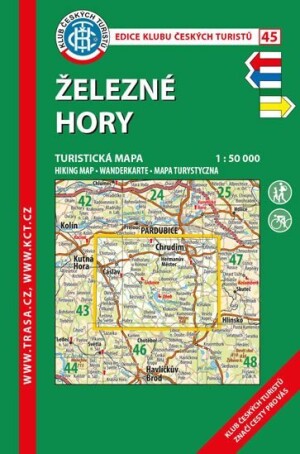 Product detail of KČT 45 Železné hory 1:50 000/turistická mapa