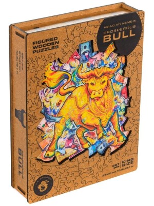 Product detail of Unidragon dřevěné puzzle - Býk velikost L