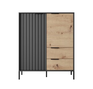 Product detail of ArtLas Vysoká komoda MARION 2D2S | černá