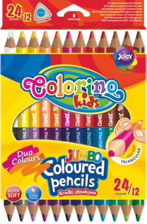 Product detail of Colorino pastelky trojhranné JUMBO, oboustranné, 24 barev