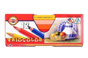 Product detail of Koh-i-noor pastelky TRIOCOLOR trojhranné silné souprava 12 ks v papírové krabičce
