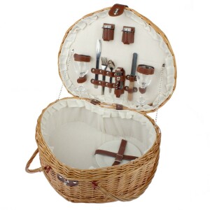 Product detail of Proutěný piknikový koš pro 2 osoby Heart