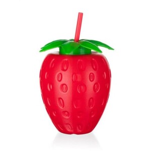 Product detail of BANQUET Láhev plastová s brčkem STRAWBERRY 880 ml   