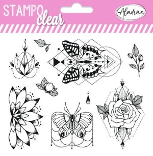 Product detail of Razítka Stampo Clear - Motýli v květinách