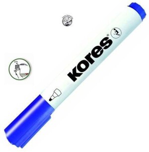 Product detail of Kores Permanentní popisovač K-MARKER na bílé tabule a flip charty, kulatý hrot 3 mm, modrý