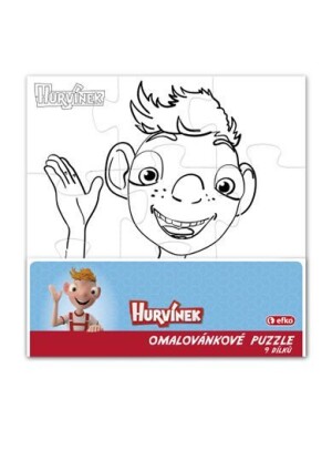 Product detail of Hurvínek - omalovánkové puzzle 9 dílků/čtverec